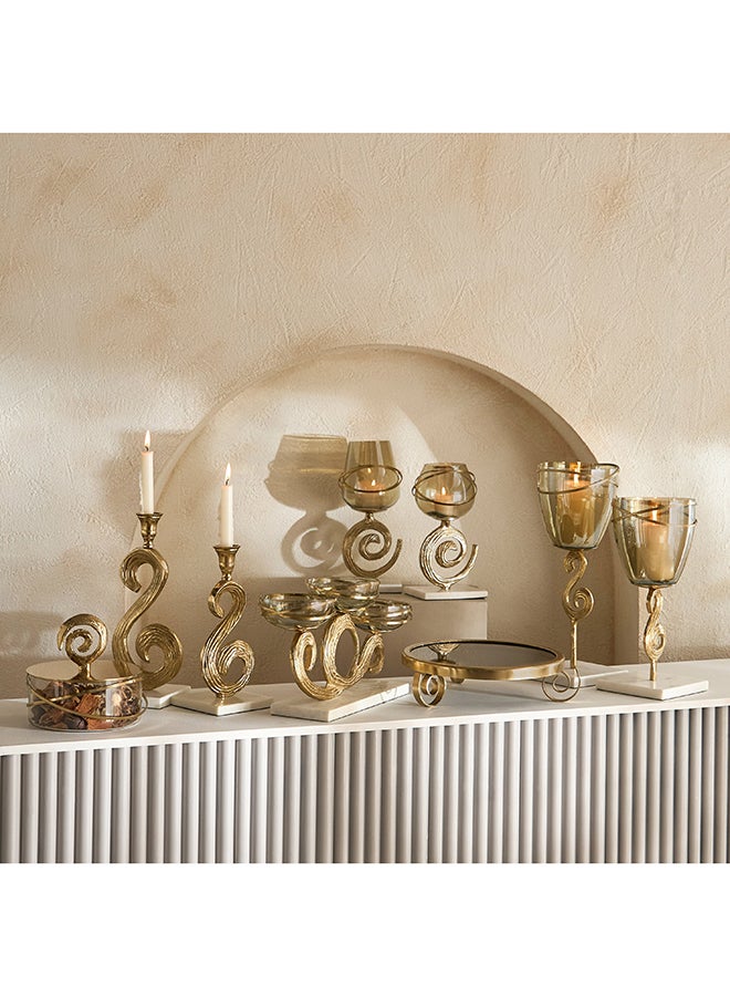 Home Box Gold Decorative Taper Candle Stand for Home - Image 4